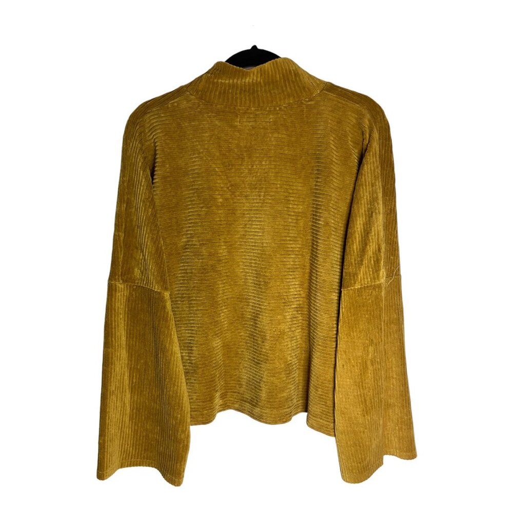 Madewell Texture & Thread Velour Corduroy Mock Neck Top-sz Large - Picture 3 of 9